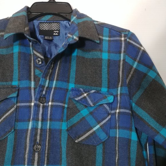 Billabong Kids' Flannel Shirt - Size XL - Pre-owned - 8GFH7R - Picture 4 of 6